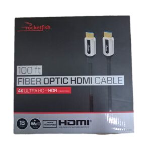 Cable HDMI-HDMI de fibra optica de 30mts 60Hz 18 Gbps para instalacion en pared, 4K UltraHD, con soporte HDR - N